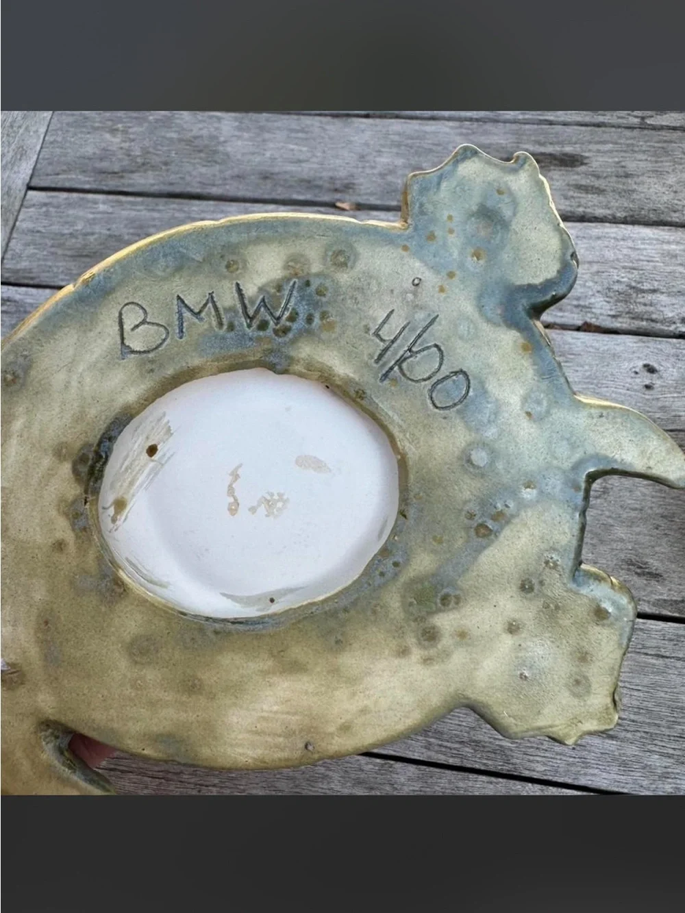 Vintage Green and Patina Turtle Lantern